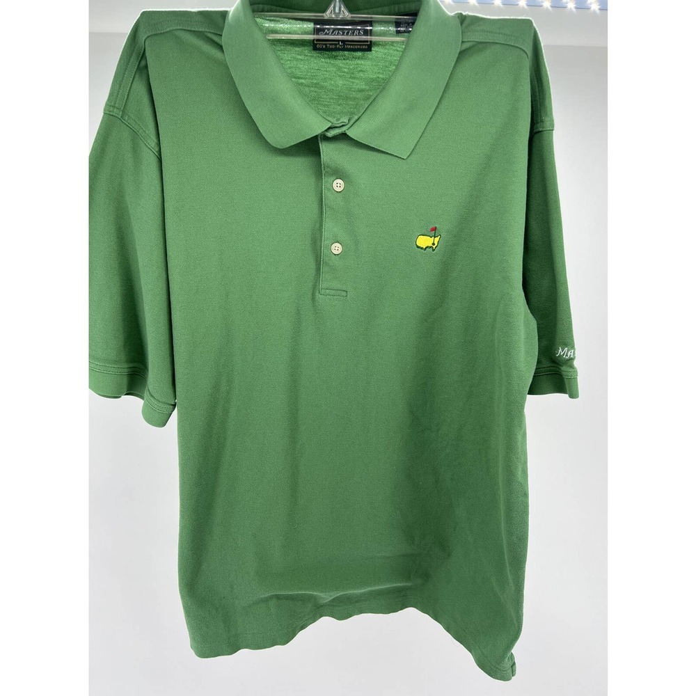 Masters Collection Golf Polo Shirt Mens L Green Short Sleeve